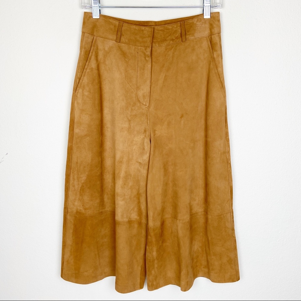 Massimo Dutti Tan suede gauchos